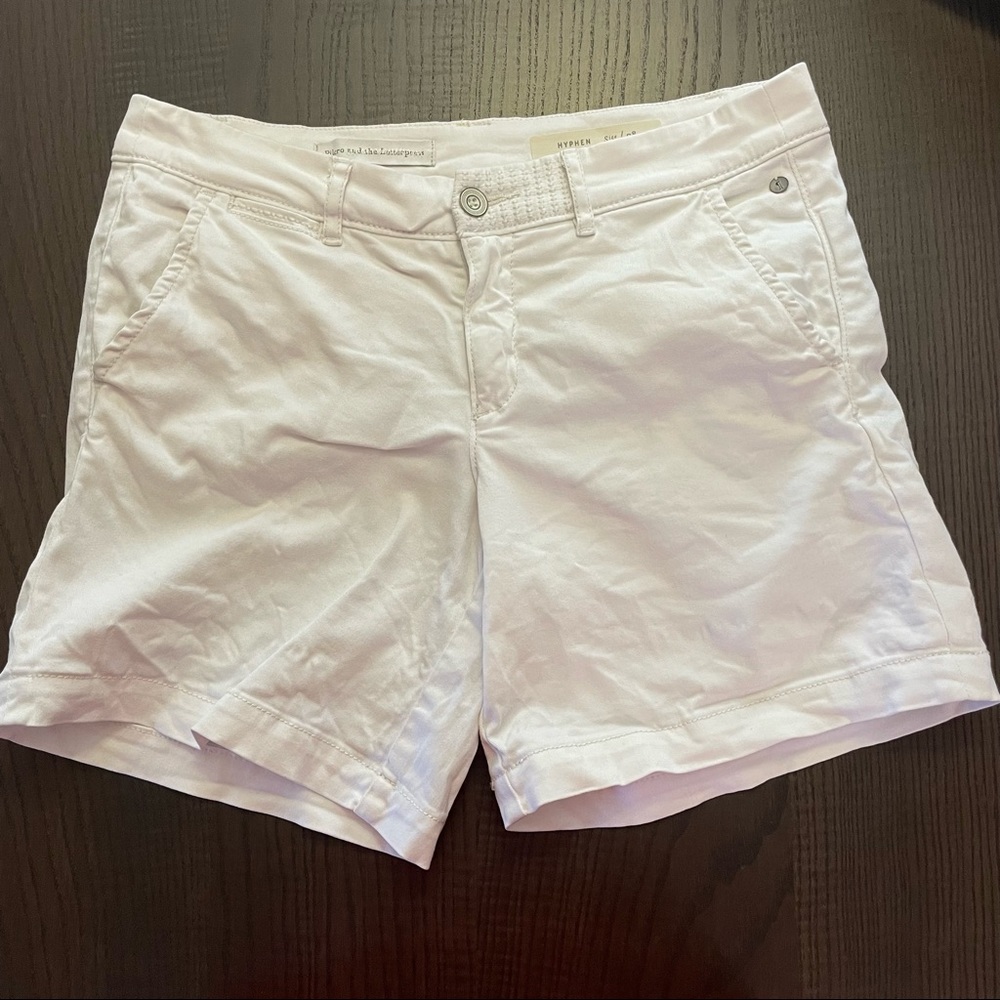 Pilcro and the Letterpress White Bermuda Shorts